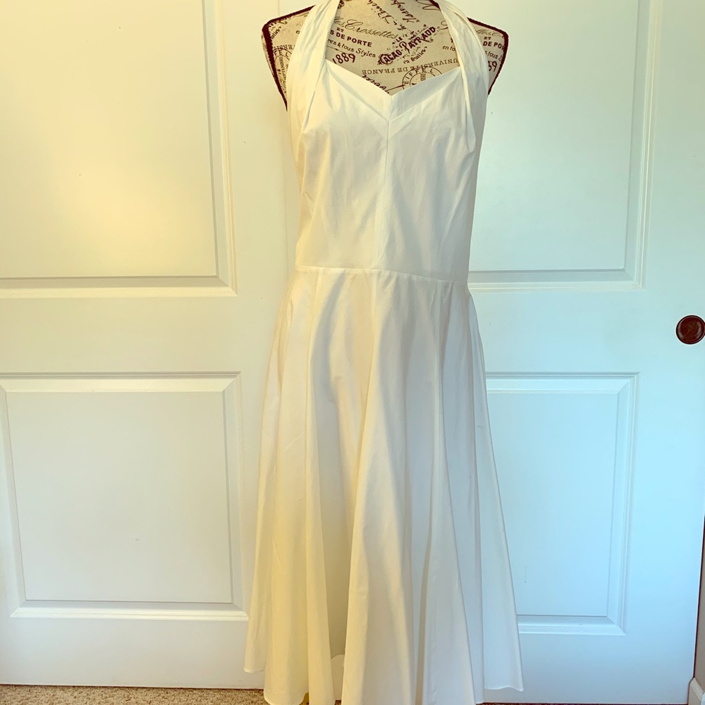 White Marilyn Monroe Styled Halter Dress